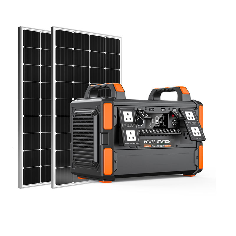 1000w वायरलेस बैंक स्टेशन के साथ लिथियम बैटरी पोर्टेबल सौर ऊर्जा स्टेशन पैनल