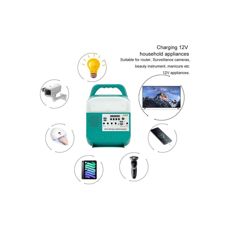 DC USB LED लाइट बैटरी जेनरेटर के साथ 80W 10000mAh पोर्टेबल सोलर पावर स्टेशन