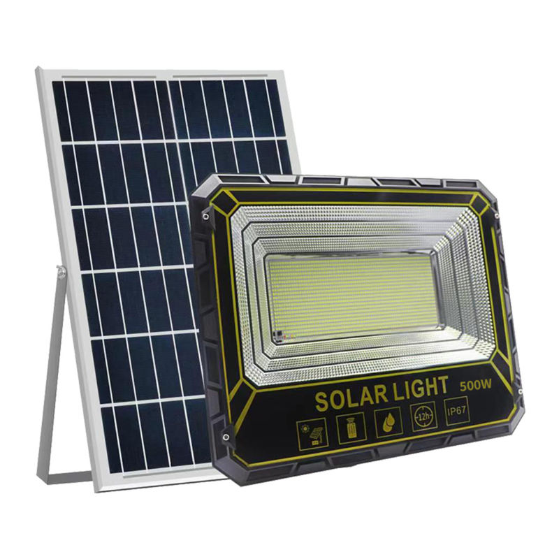 300W 600W सोलर वॉल फ्लड लाइट आउटडोर सेंसर वाटरप्रूफ गार्डन LED DC 6V