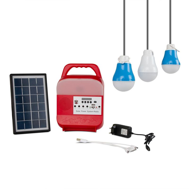 3W 12PCS SMD LED स्मॉल सोलर लाइटिंग सिस्टम आउटडोर कैम्पिंग मोबाइल पावर सप्लाई