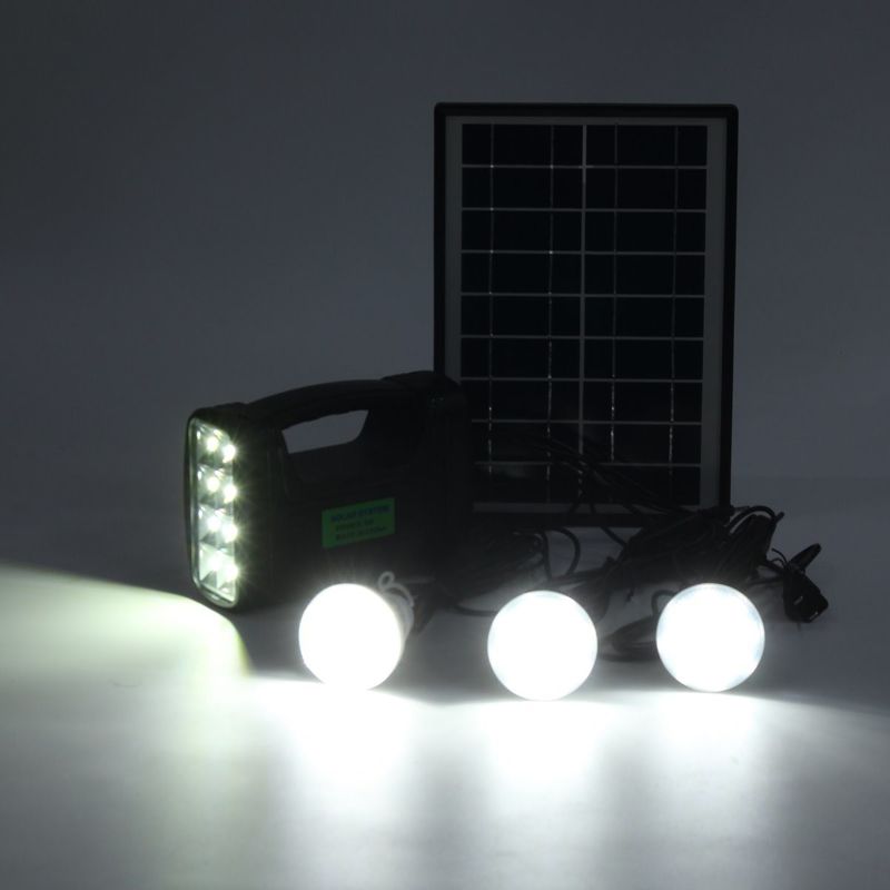 12PCS SMD LED 3W 4W 5W इंडोर सोलर लाइटिंग किट 4Ah लीड एसिड बैटरी के साथ;