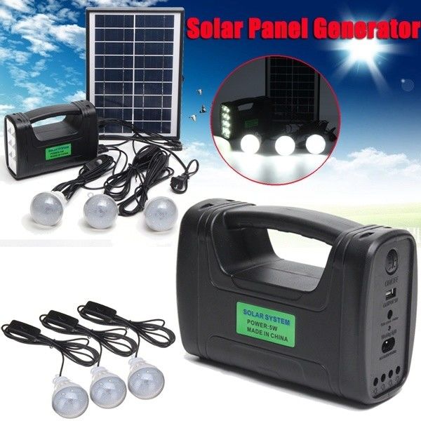 12PCS SMD LED 3W 4W 5W इंडोर सोलर लाइटिंग किट 4Ah लीड एसिड बैटरी के साथ;