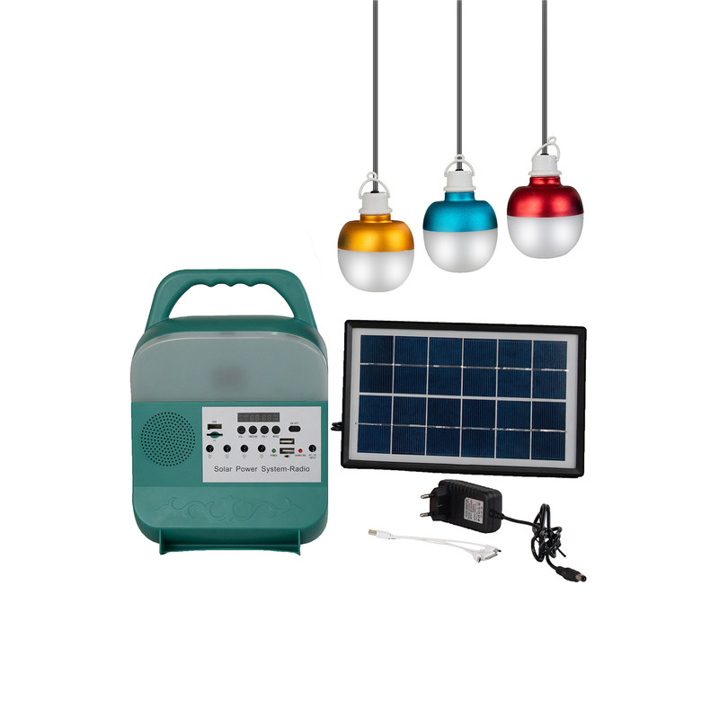 50000H 3 लाइट्स मिनी डीसी सोलर पावर सिस्टम 3W 6V सोलर पैनल लाइटिंग सिस्टम: