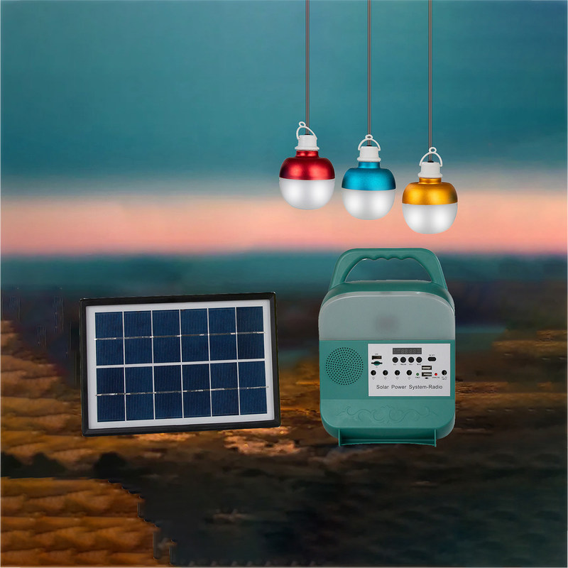 50000H 3 लाइट्स मिनी डीसी सोलर पावर सिस्टम 3W 6V सोलर पैनल लाइटिंग सिस्टम: