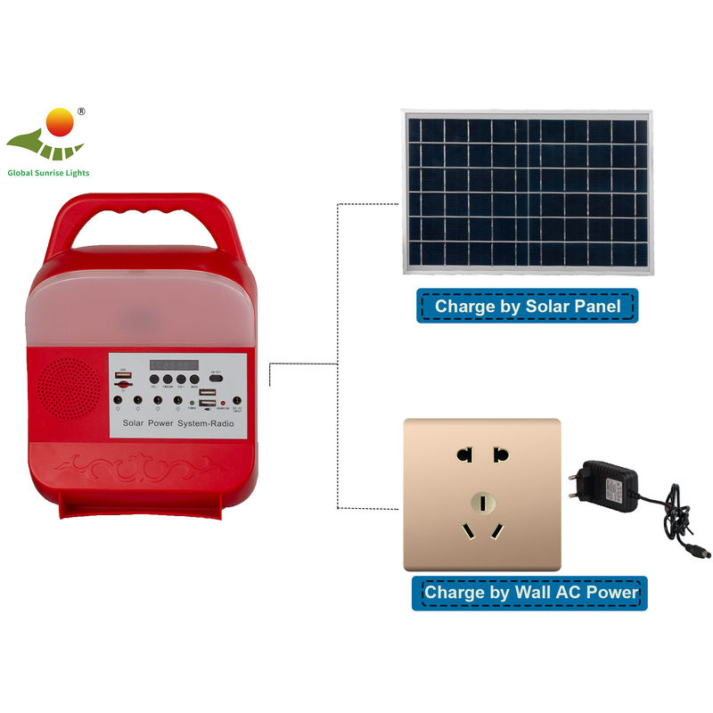 रंग 8000mAh बैटरी SRE-689 के साथ OEM सौर ऊर्जा संचालित होम लाइटिंग सिस्टम