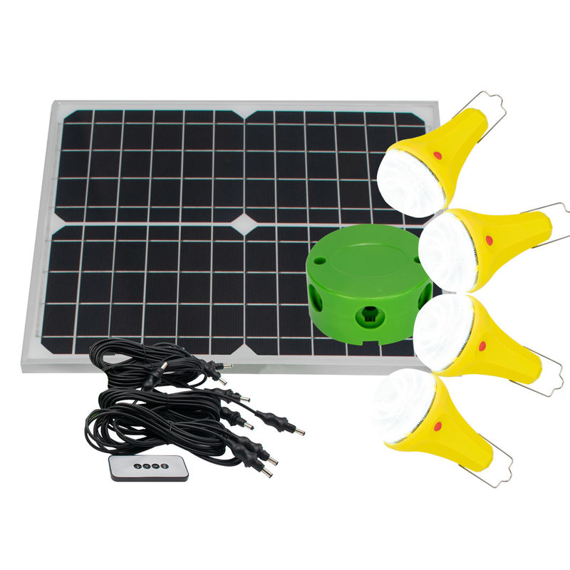 पोर्टेबल सोलर लाइटिंग किट हाई परफॉर्मेंस एलईडी होम पावर 4PCS 3-6V IP65