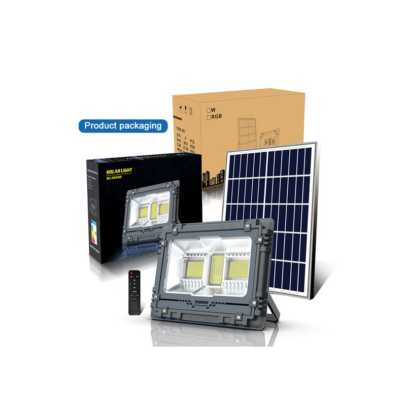 300W 600W सोलर वॉल फ्लड लाइट आउटडोर सेंसर वाटरप्रूफ गार्डन LED DC 6V