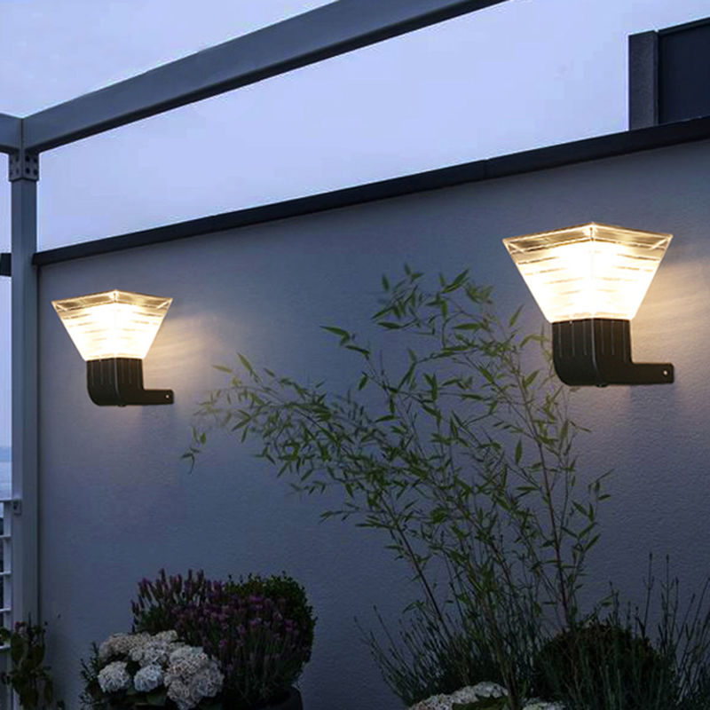 90 lm/w LED सोलर वॉल लाइट आउटडोर 3.2V आधुनिक बाहरी लैंप ABS गार्डन लैंडस्केप