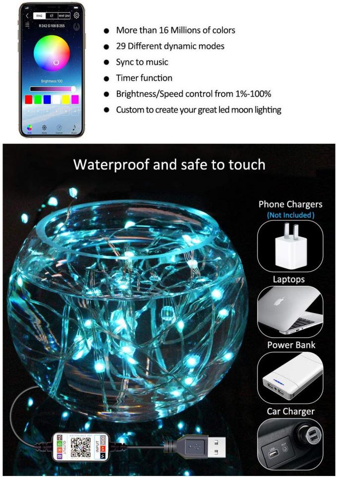New LED Copper Lamp USB Outdoor Waterproof Lamp with Low Voltage Decorative Color Lamp String Wholesale