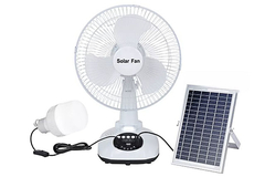 कैंपिंग चार्जिंग टेबल पावर बैंक 12 इंच के लिए पोर्टेबल सोलर आउटडोर इलेक्ट्रिक फैन